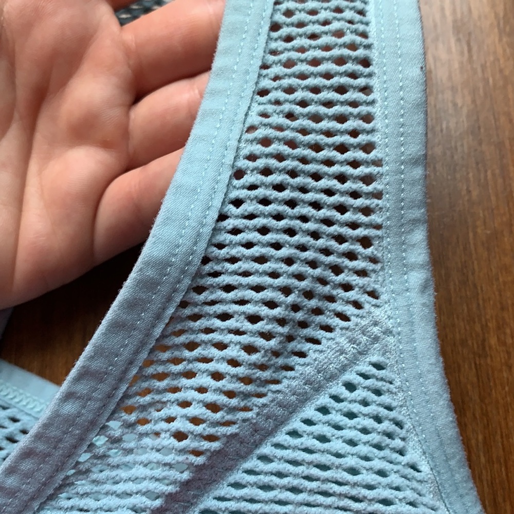 New Balance Light Blue Mesh Sports Bra - Picture 8 of 10